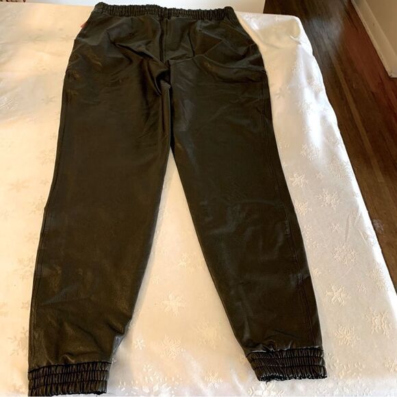 Spanx Vegan Leather Joggers Pull Up Front Pockets Sz XL NWT Gorgeous - Picture 6 of 8